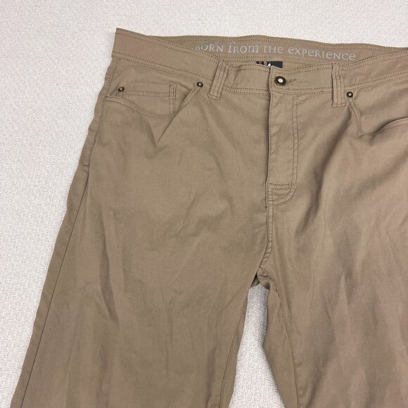 Prana Pants Mens 38x30 Brown Nylon Slim Fit Performance Hiking Outdoor Stretch - Picture 3 of 8